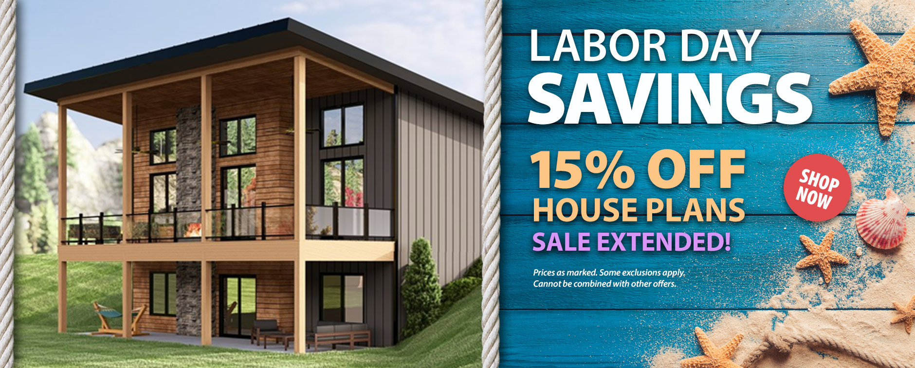 Dream House Plans 15% Off for Labor Day - Event Extended