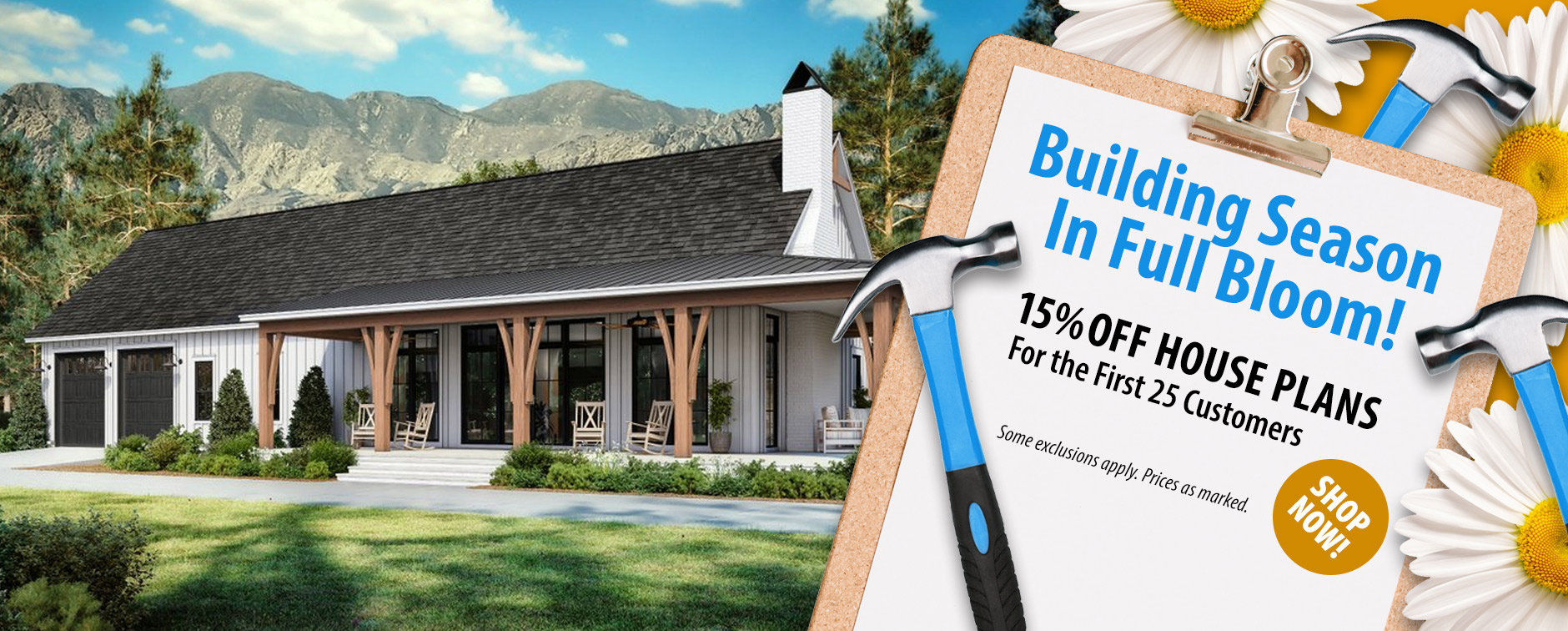 Dreamy House Plan Event: 15% Off Thousands of Home Designs for the First 25 Customers