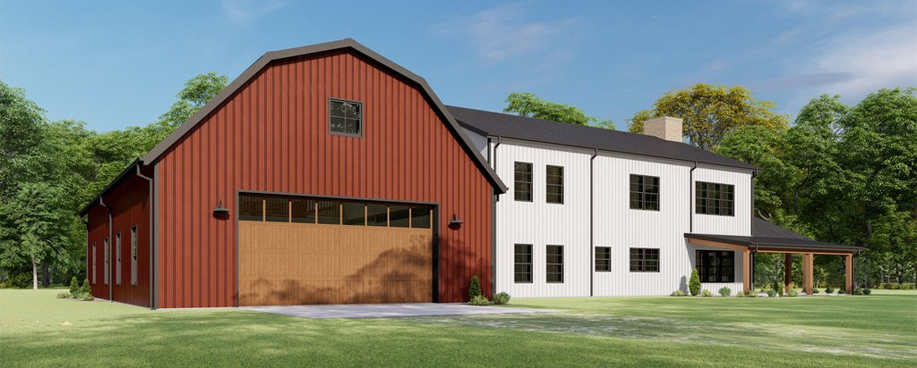 Metal-Framed Barndominium Home Plan 1092-52