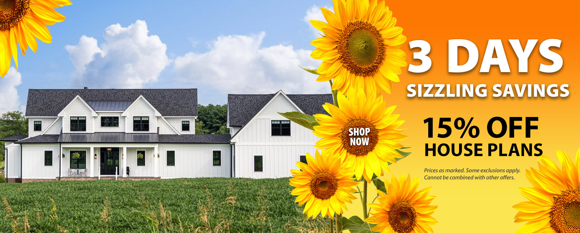 3 Days of Sizzling Savings: 15% Off House Plans