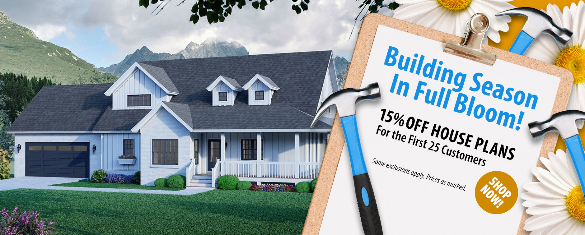 Get 15% Off Dream House Plans - Farmhouse, Modern, More - First 25 Customers