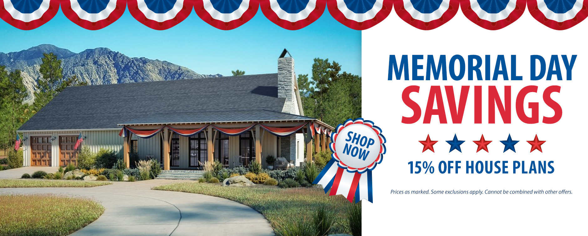Memorial Day Sale: 15% Off House Plans