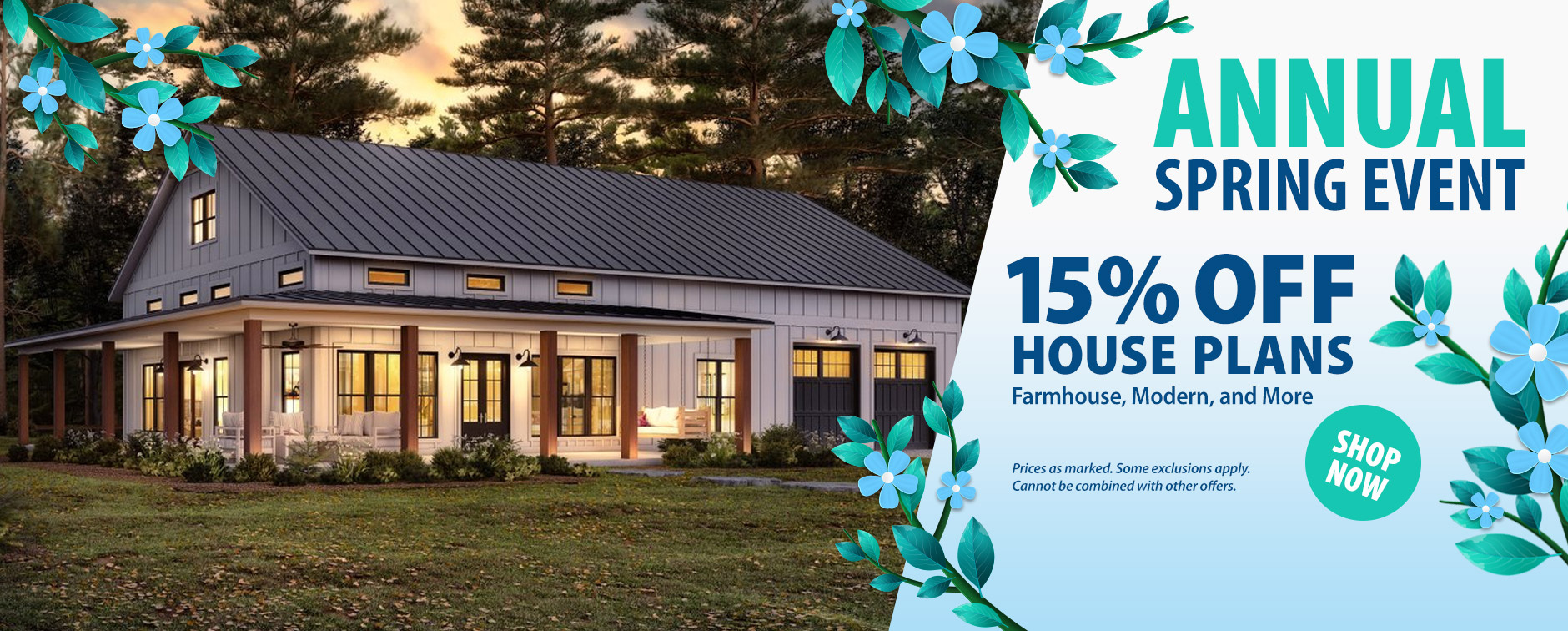 The Annual Spring Sale is Happening Now. Get 15% Off House Plans.