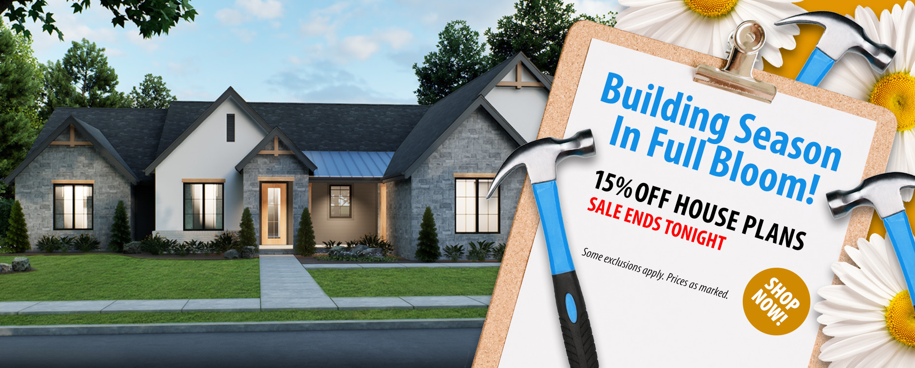 Shop the Spring Planning Event and Get 15% Off House Plans - Offer Ends Tonight