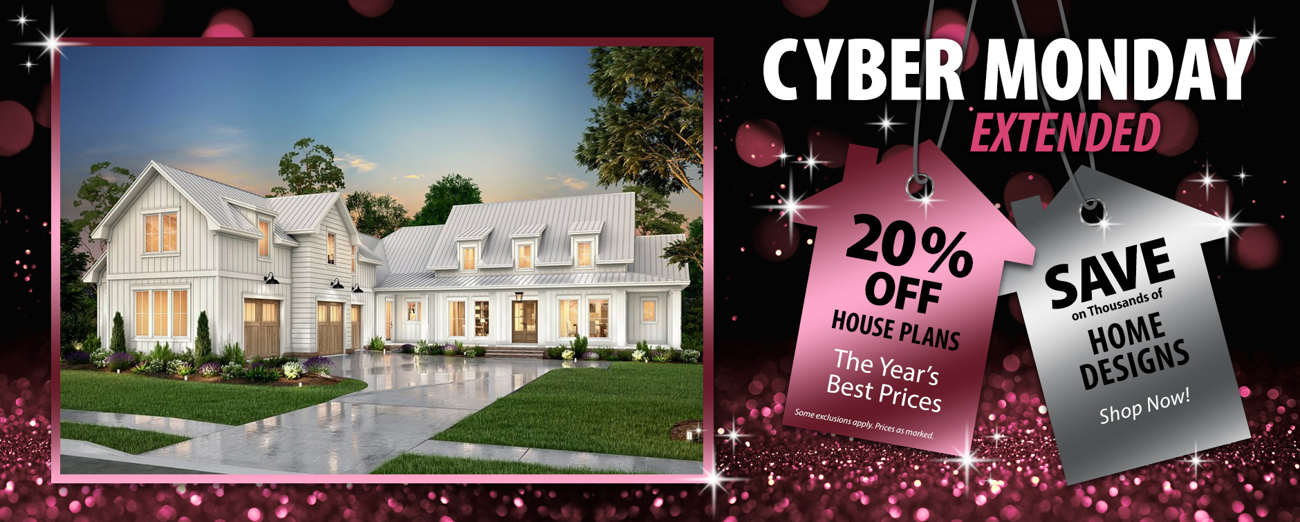Cyber Savings Extended: 20% Off House Plans