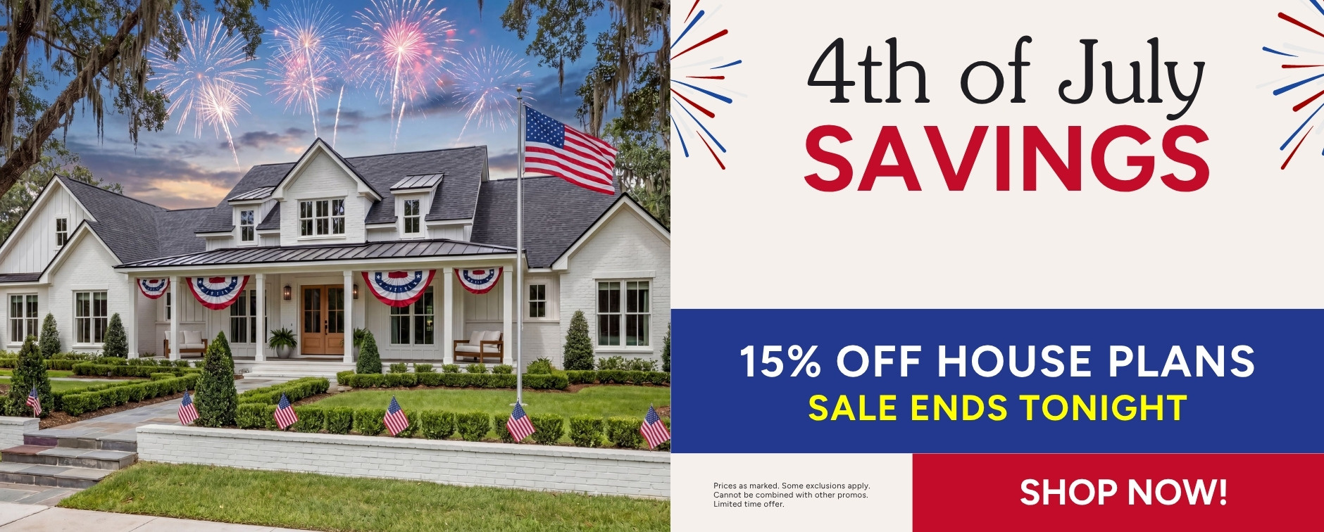 4th of July Sale: 15% Off House Plans Ends Tonight - Exterior