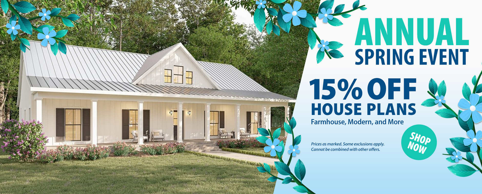 Annual Spring Sale: 15% Off House Plans