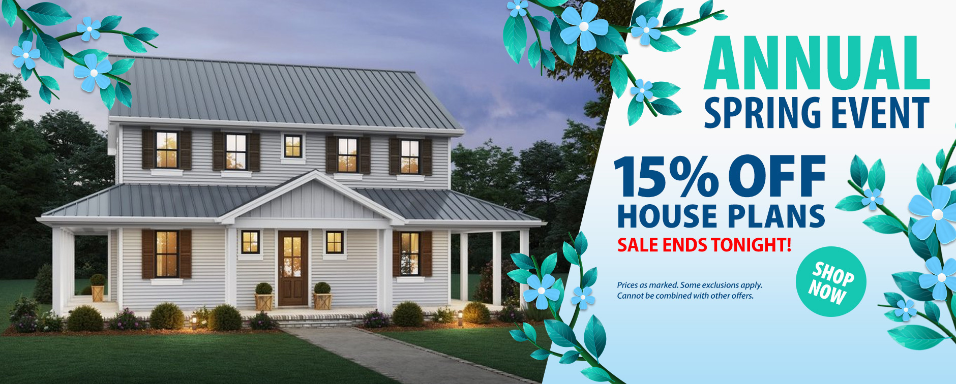 Enjoy 15% Off Thousands of House Plans. Sale Ends Tonight.