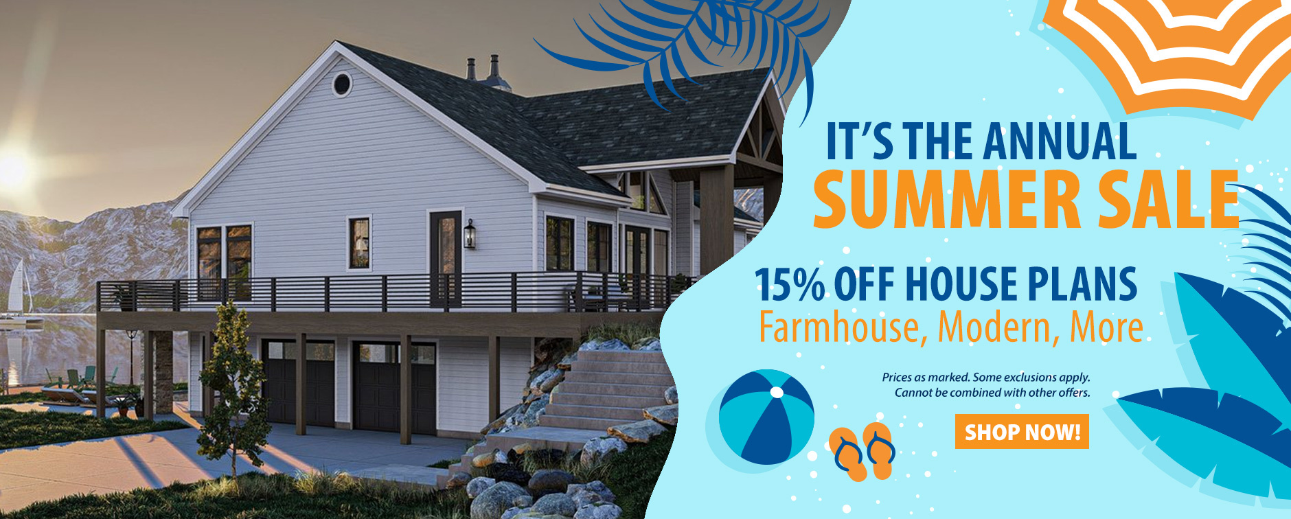 Annual Summer Sale: 15% Off House Plans