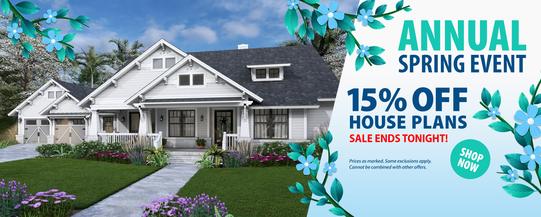 Annual Spring Sale Ends Tonight: 15% Off House Plans