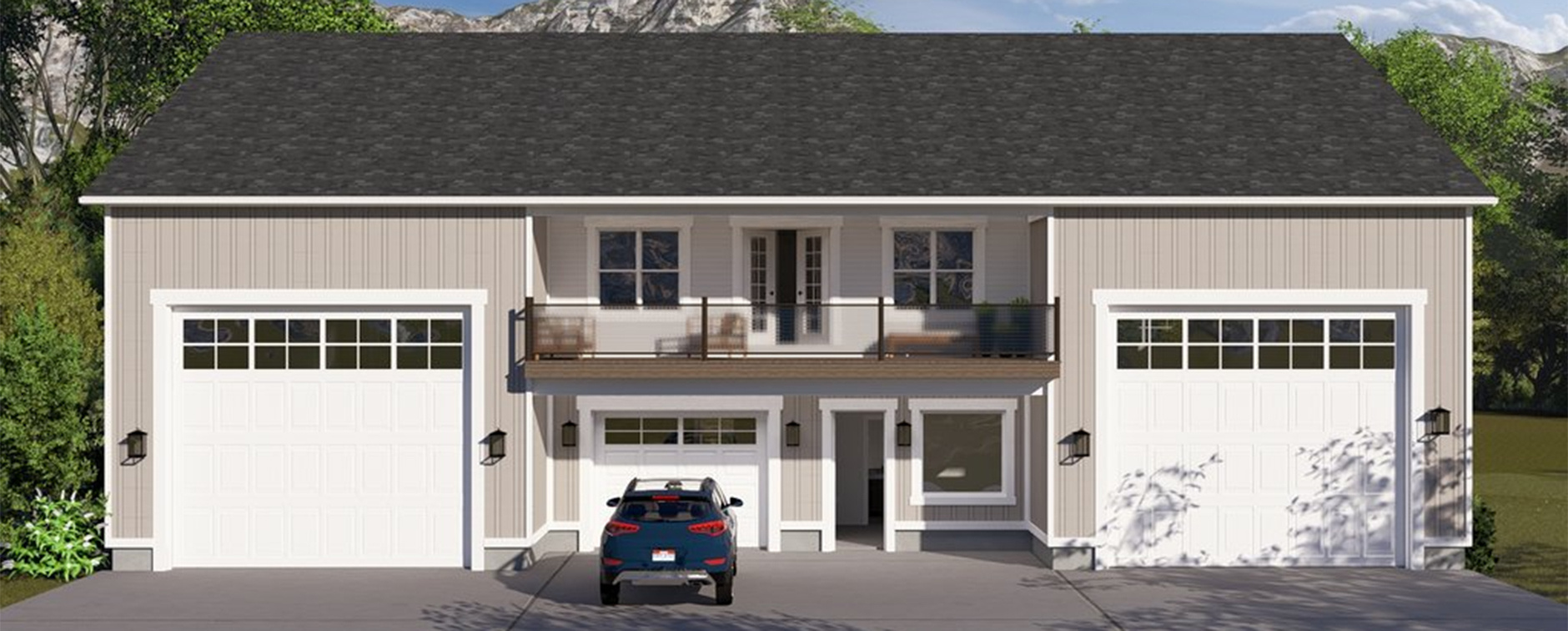 Garage Plan with Apartment 1060-230