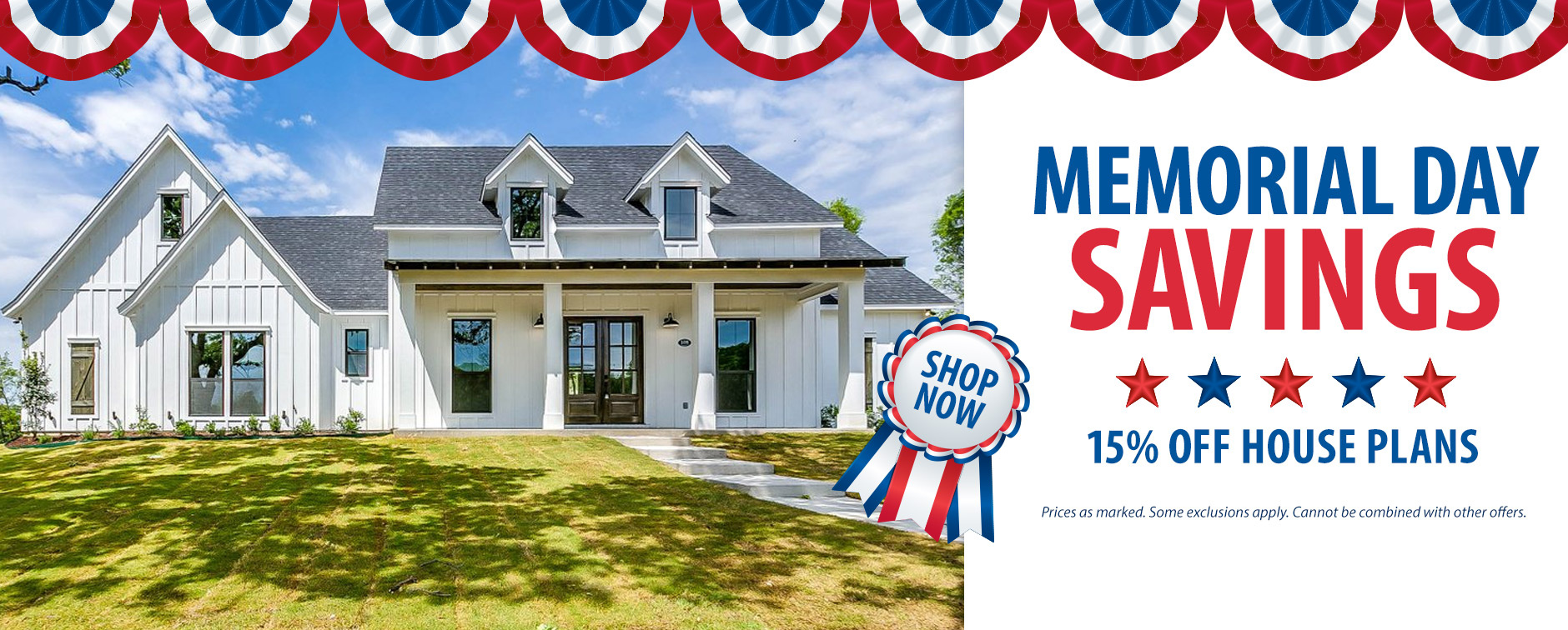 Memorial Day Savings: 15% Off House Plans