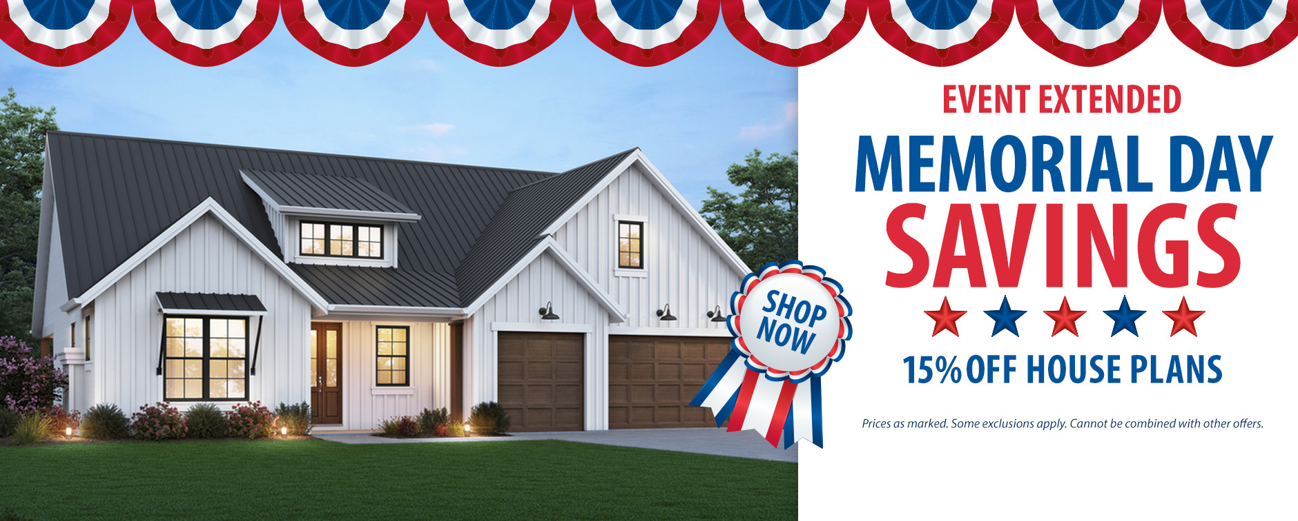 Sale Extended: Save 15% on Home Plans. No Code Needed. Exclusions Apply. Shop Now.