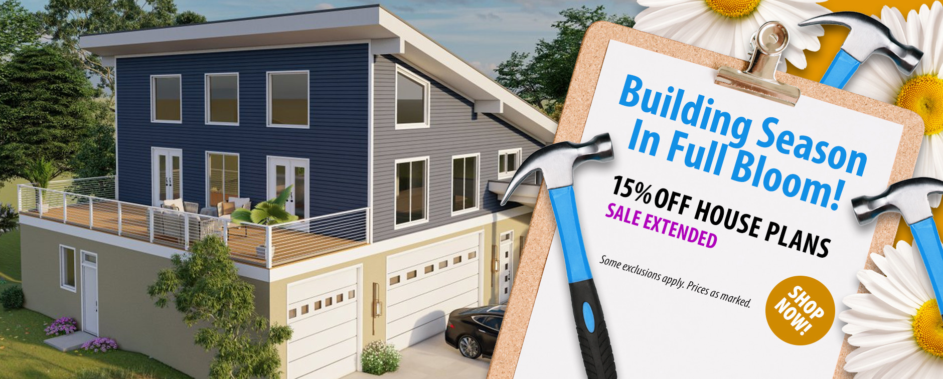 Building Season in Full Bloom: Take 15% Off House Plans - Sale Extended