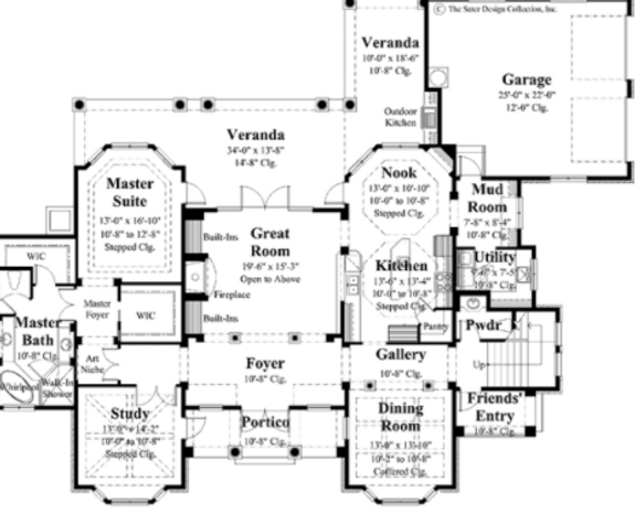 Large House Plans from the Sater Design Collection