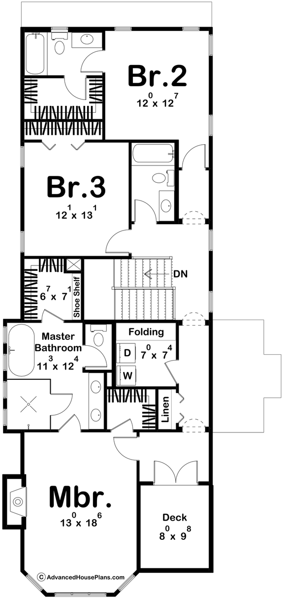 Narrow Lot House Plan