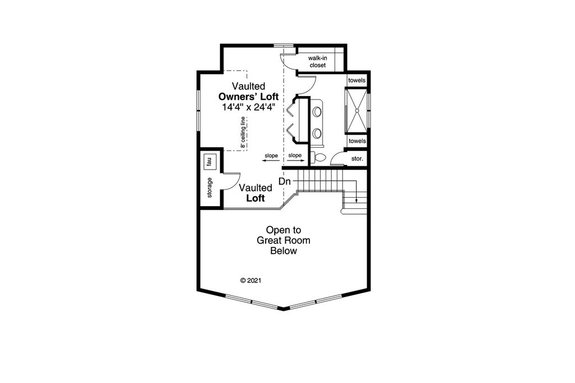 Cabin Plan 124-1158 - Upper Floor Plan