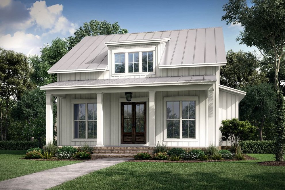 simple roof country house plans