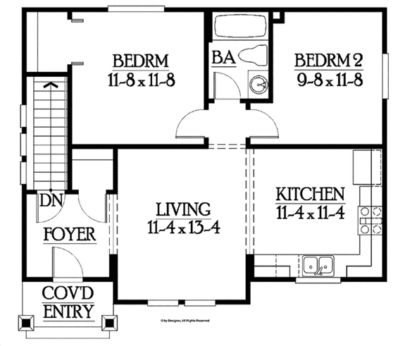 One-Story Plan with Open Layout