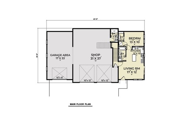 Garage Plan with Shop