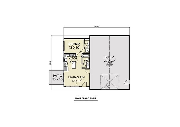 Small Cheap-to-Build Open Floor Plan