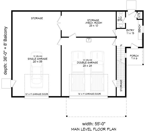 Contemporary Plan with Balcony