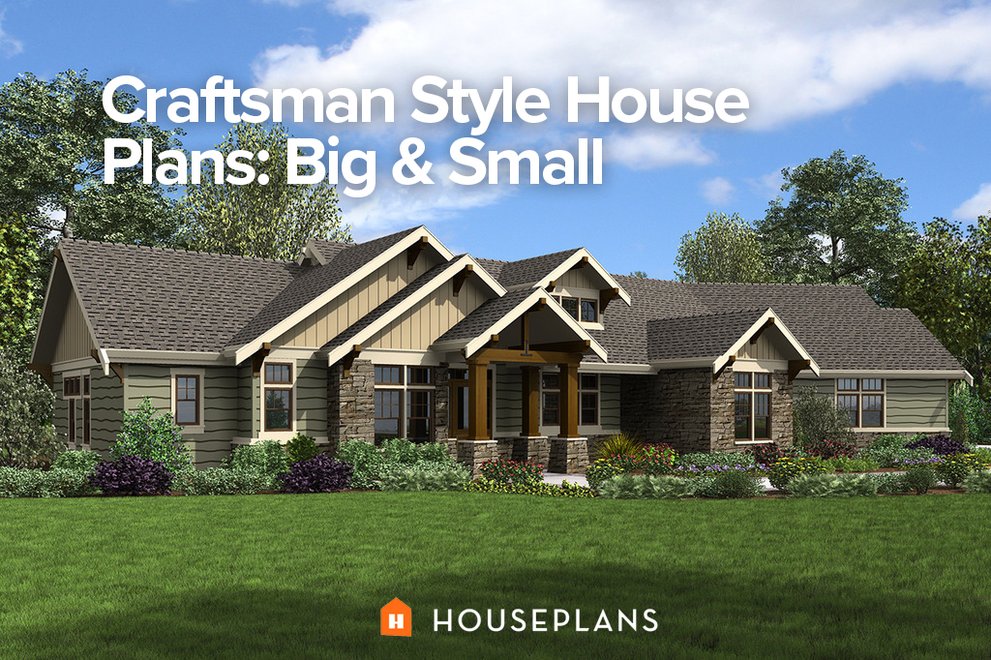 Craftsman Style House Plans Big And, One Story Craftsman Bungalow House Plans