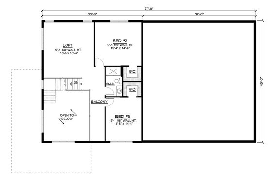 Simple Barndo Plan with a Huge Garage