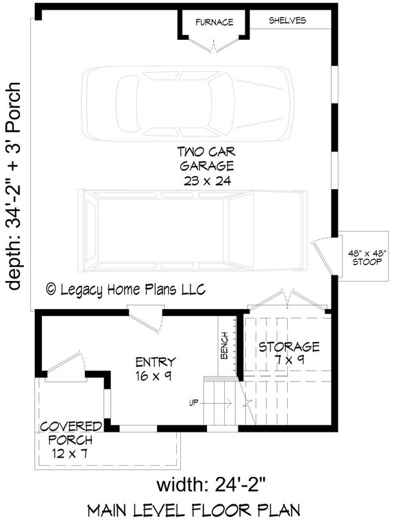 Narrow Contemporary Floor Plan