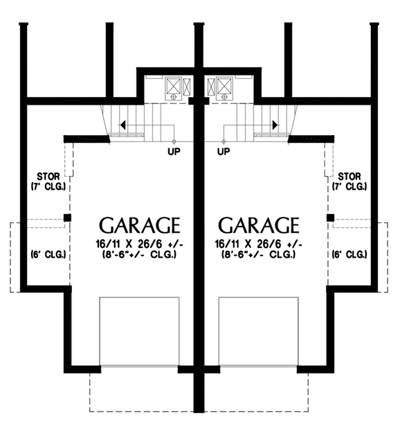 Duplex with Drive Under Garage