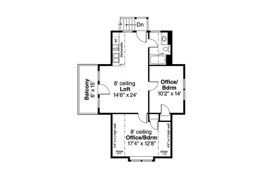 820 Sq. Ft. Craftsman Bungalow House Plan