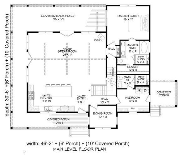 Rustic House Plan with Wraparound Porch