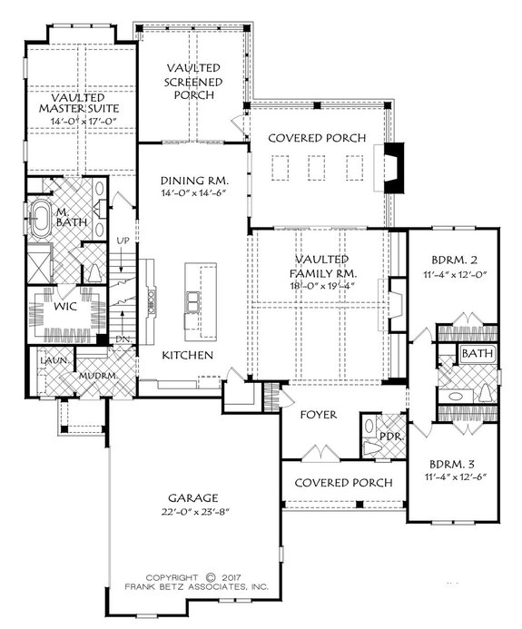 House Plan Design - Stylish One Story House Plans