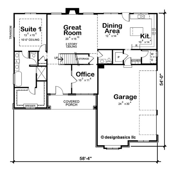 Side-Loading 3 Car Garage House Plan