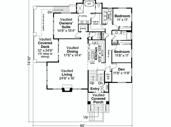 Modern Hillside Home Plan