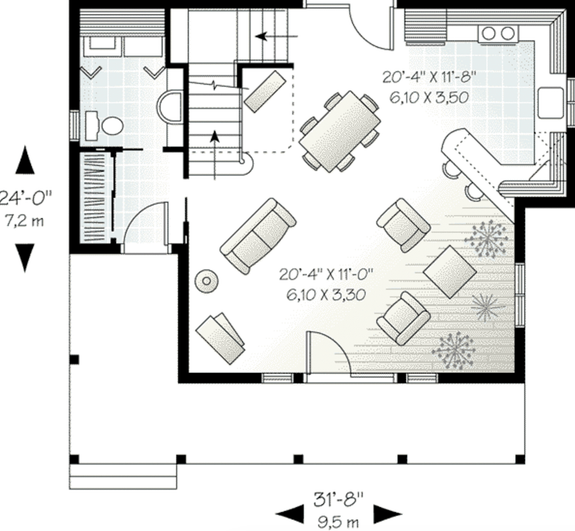 Cottage Plan with Wraparound Porch