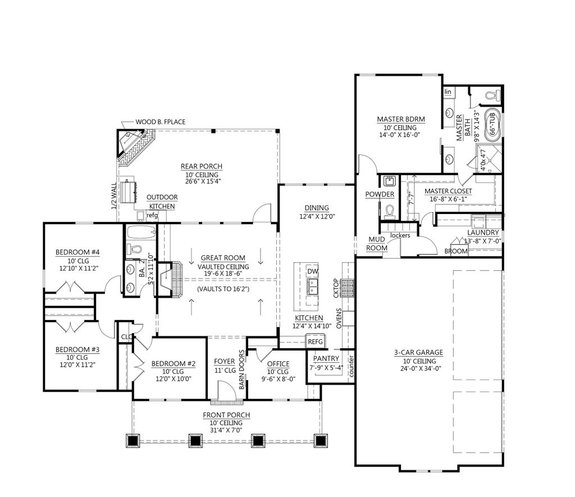 Modern Farmhouse with Three-Car Garage