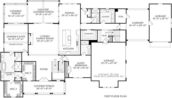 3 Car Garage House Plan with Farmhouse Style