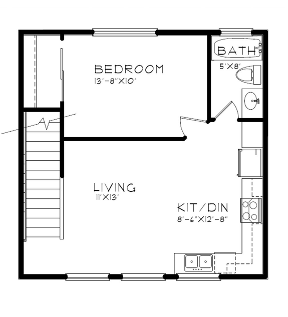 Country Style Garage Apartment Plan