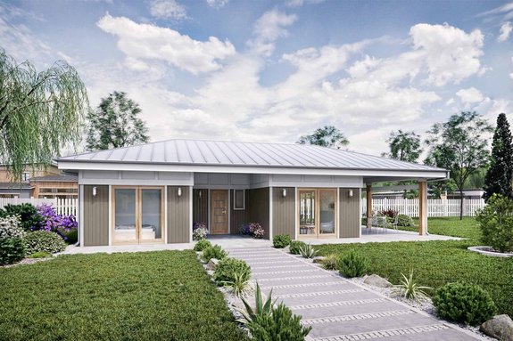 House Plan Design - Trending: Ranch Style House Plans with Open Floor Plans