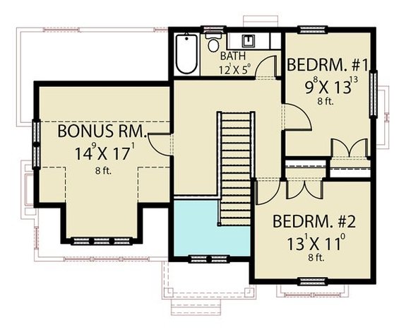 1,860 Sq. Ft. Farmhouse with Garage in Back