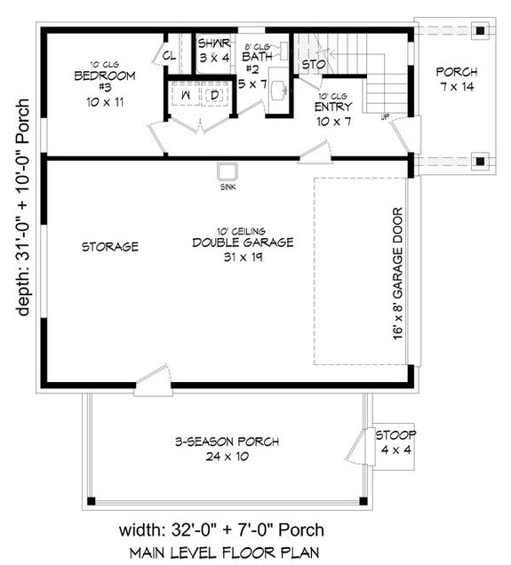3 Bedroom 2 Story House Plans With