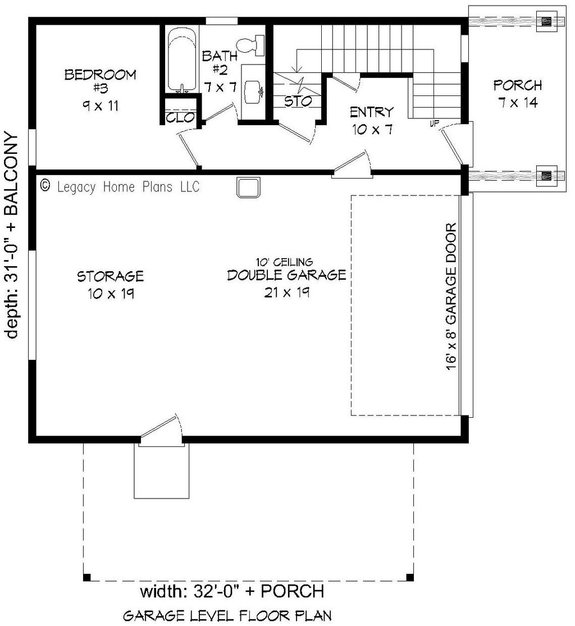 Modern House Plan 932-42 - Main Floor Plan