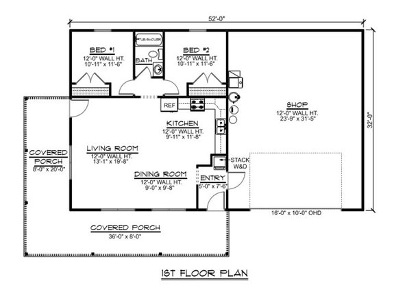 Tiny Home Plan with a Wraparound Porch