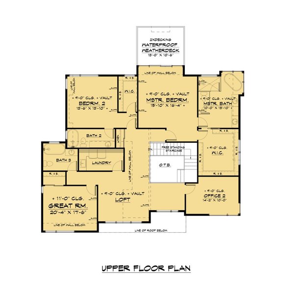 Modern House Plan with Deck