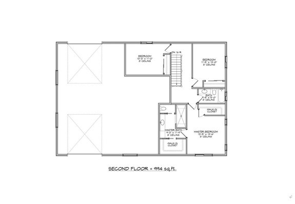 Barndominium Floor Plan with Open Layout
