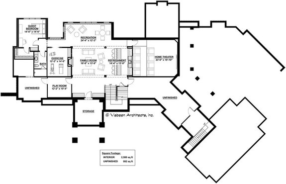 Contemporary House Plan with Screened Porch