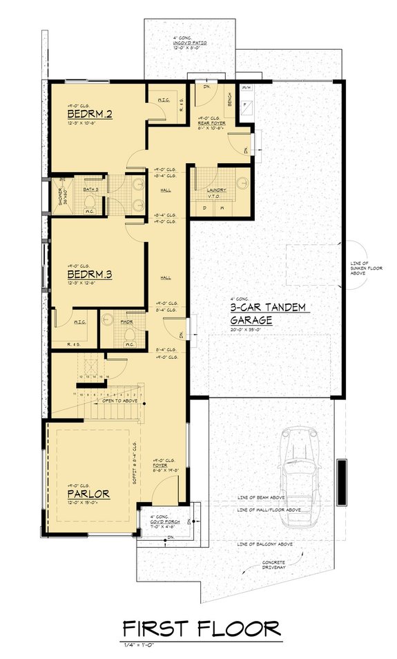 Four-Bedroom Contemporary Plan