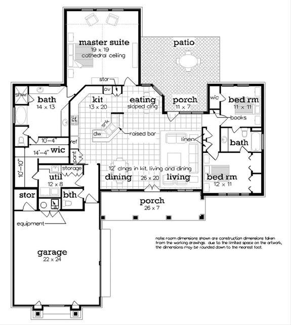 3 Bedroom Single Story Open Concept House Plans - img-Abdullah