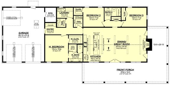 Three-Bedroom Barndominium Plan